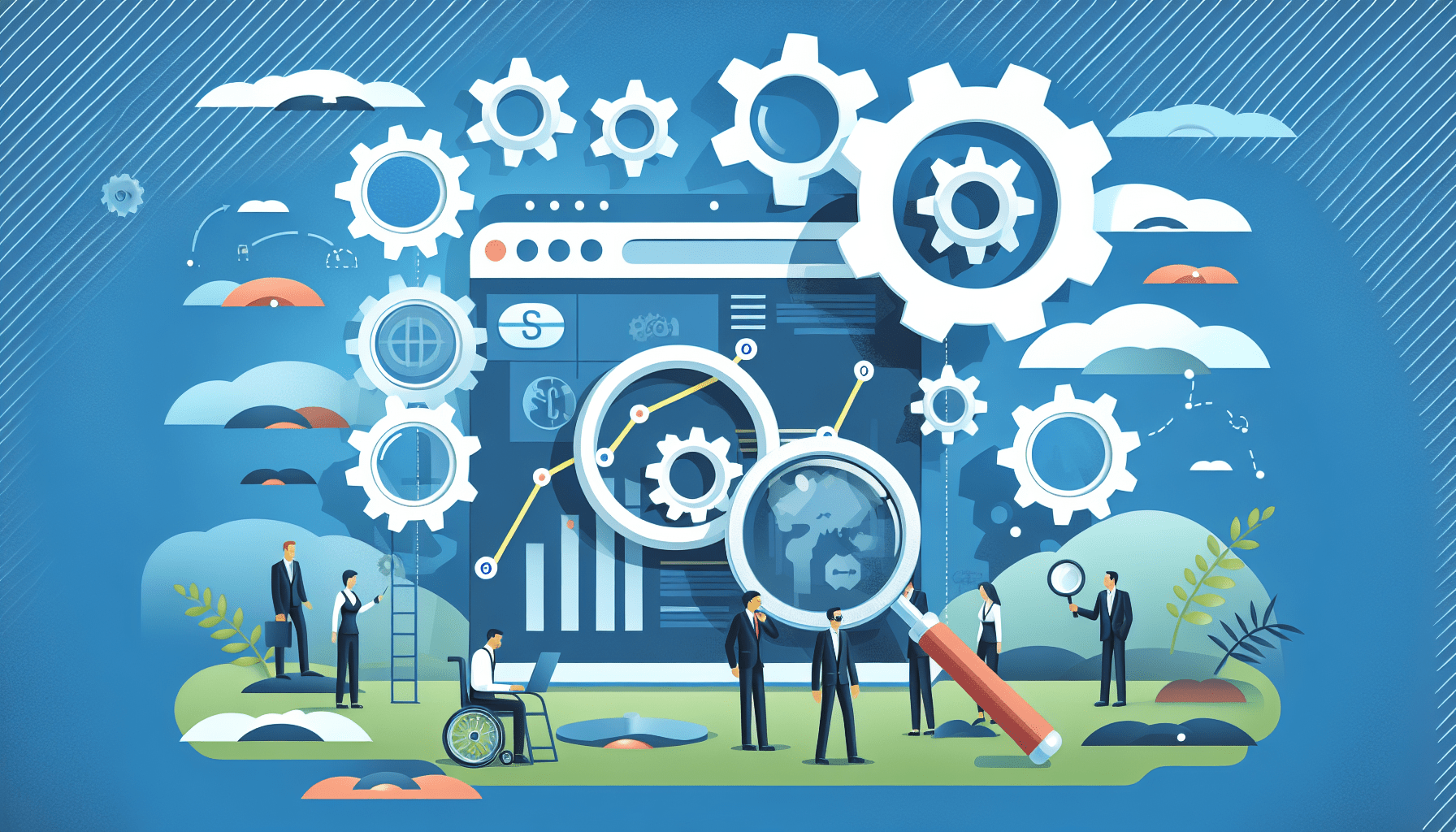 a 3D illustration of site design and set